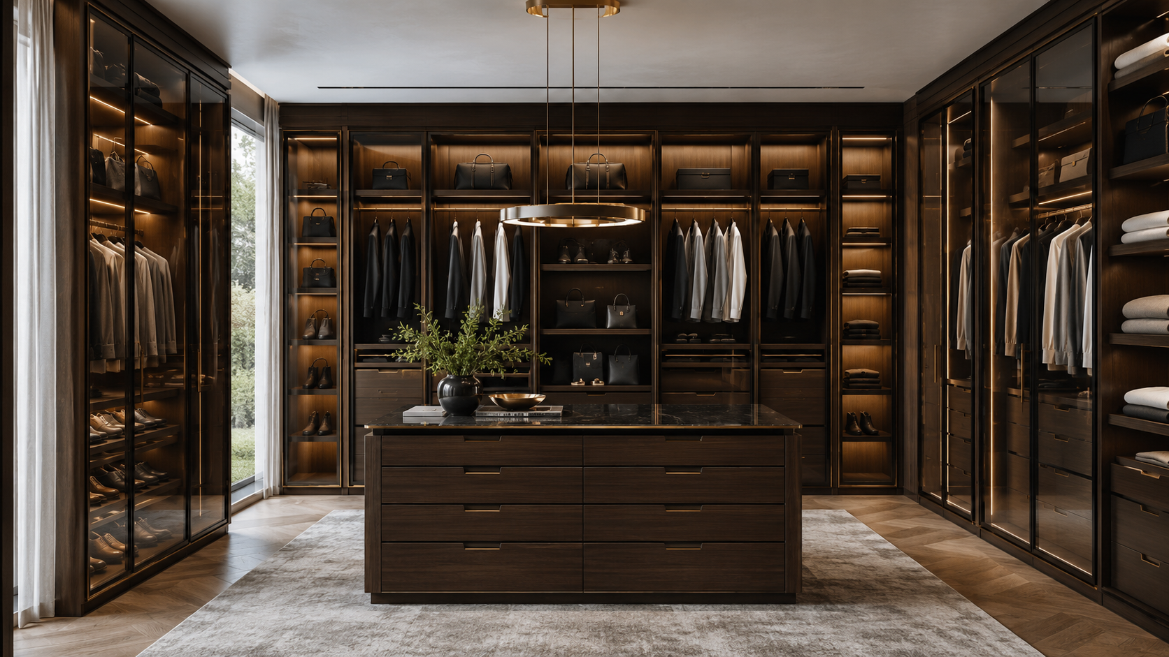 Luxury wardrobe interior